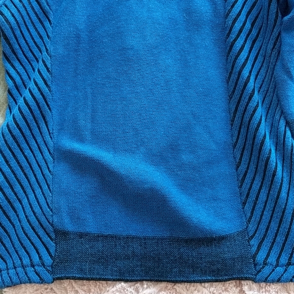 Blue Asymmetrical Neck Sweater SZ L - Picture 6 of 6